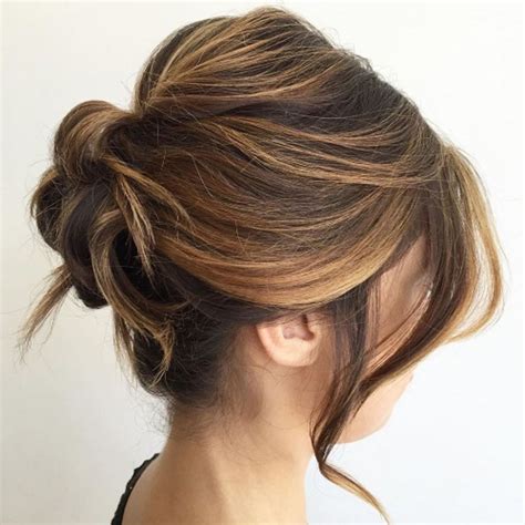 easy updo hairstyles medium length hair